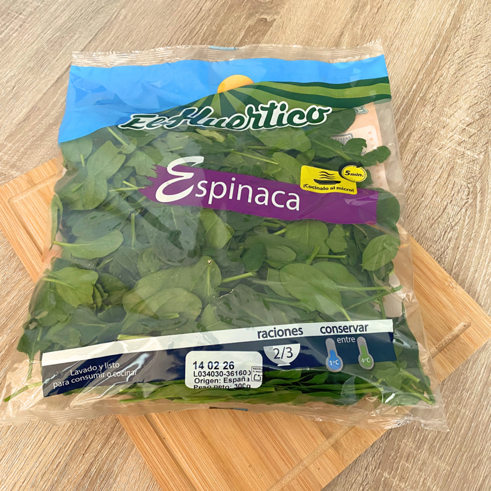 Espinaca en Bolsa