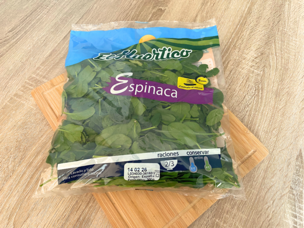 espinaca en bolsa Espinaca en Bolsa